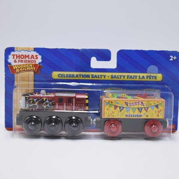 Celebration Salty & Confetti Car Sodor Party Thomas & Friends Wooden Railway New - Picture 2 of 14